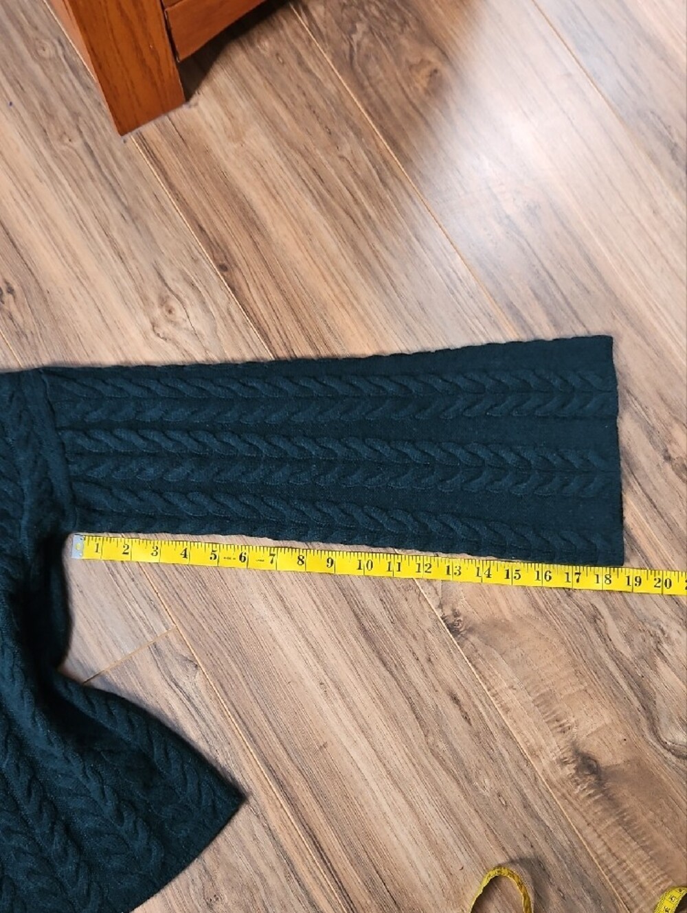 ANTONIO MELANI Chloe Cashmere Spruce Evergreen Cable Knit Sweater NWT Small - Picture 9 of 10